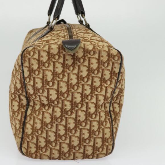 DIOR Trotter Canvas Boston Bag Brown Gold - Picture 5 of 12